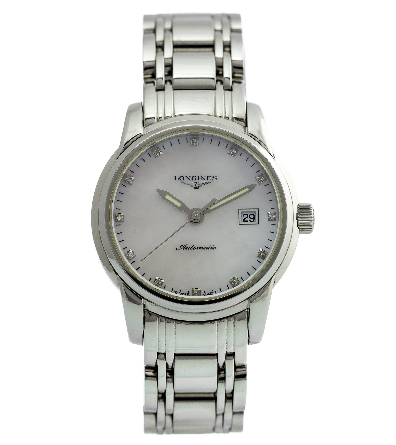 Conquest L2.563.4 Automatic Pearl Dial Diamond Hour Markers 11/2013 30 mm