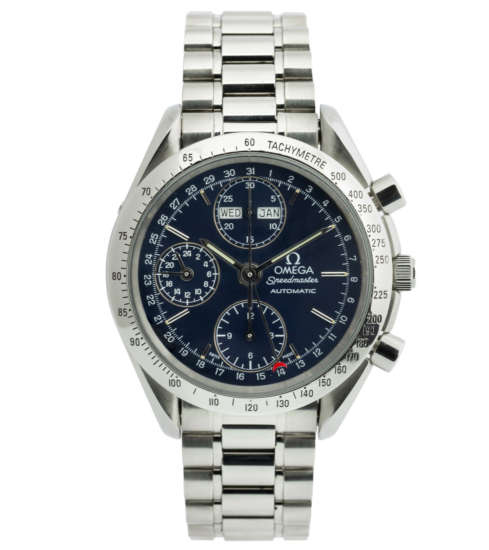 Speedmaster Day Date Triple Date 3523.80 Blue Dial 39 mm