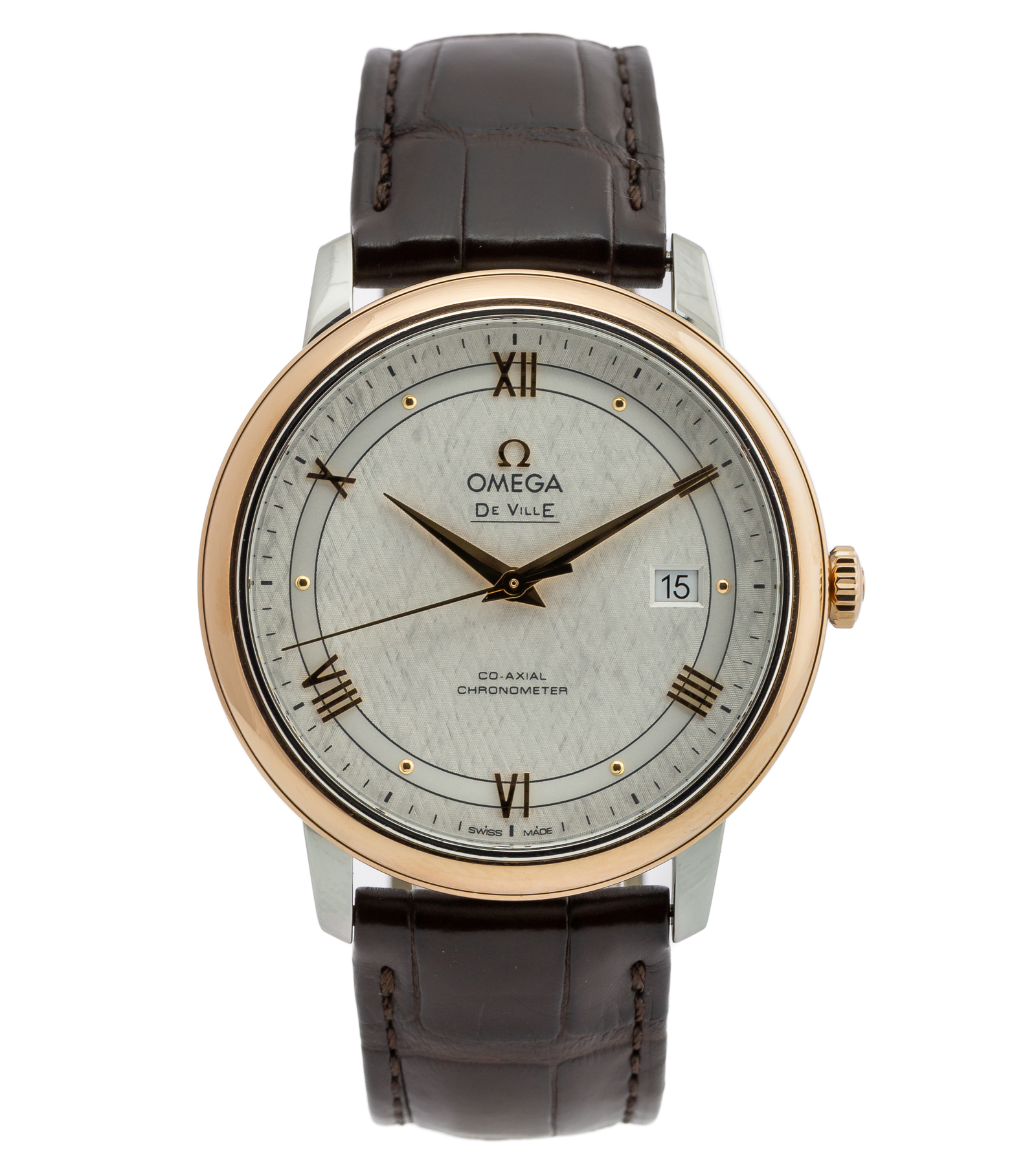 De Ville Prestige Steel Rose Gold 424.23.40.20.02.002 03/2018 40 mm