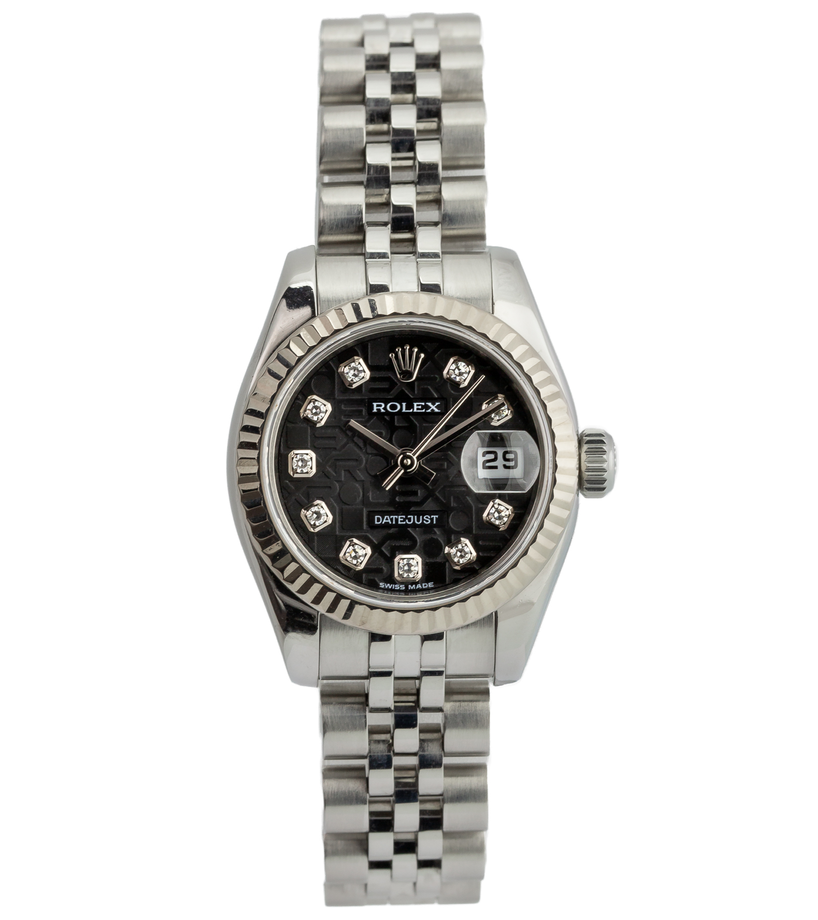 Datejust Lady 179174 Black Dial Factory Diamond Jubilee 12/2010 26 mm