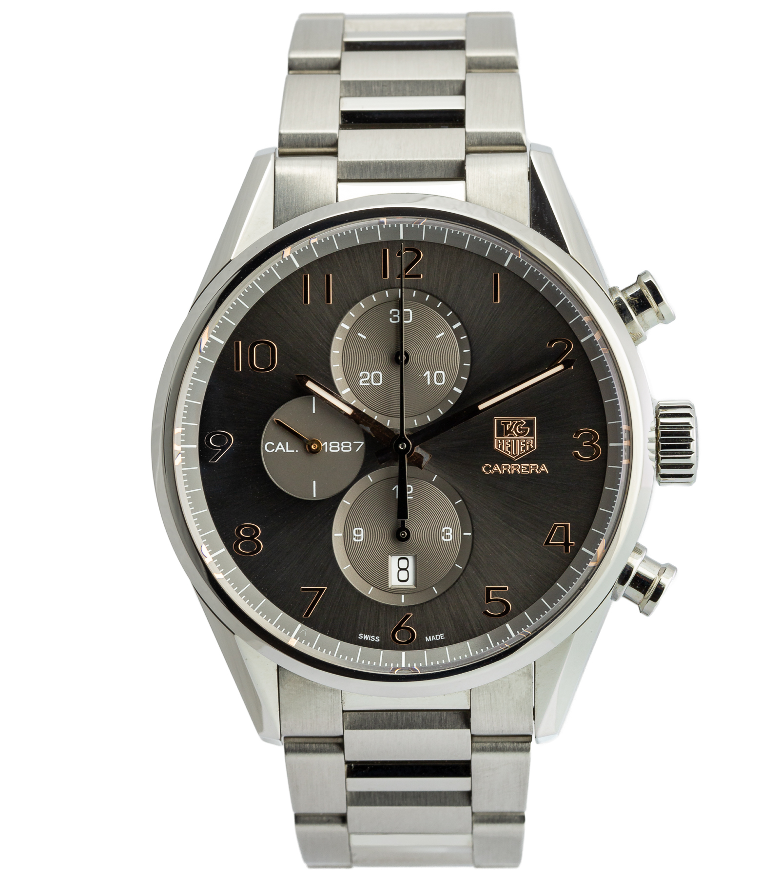 Carrera CAR2013 Calibre 1887 Steel Grey Dial 43 mm