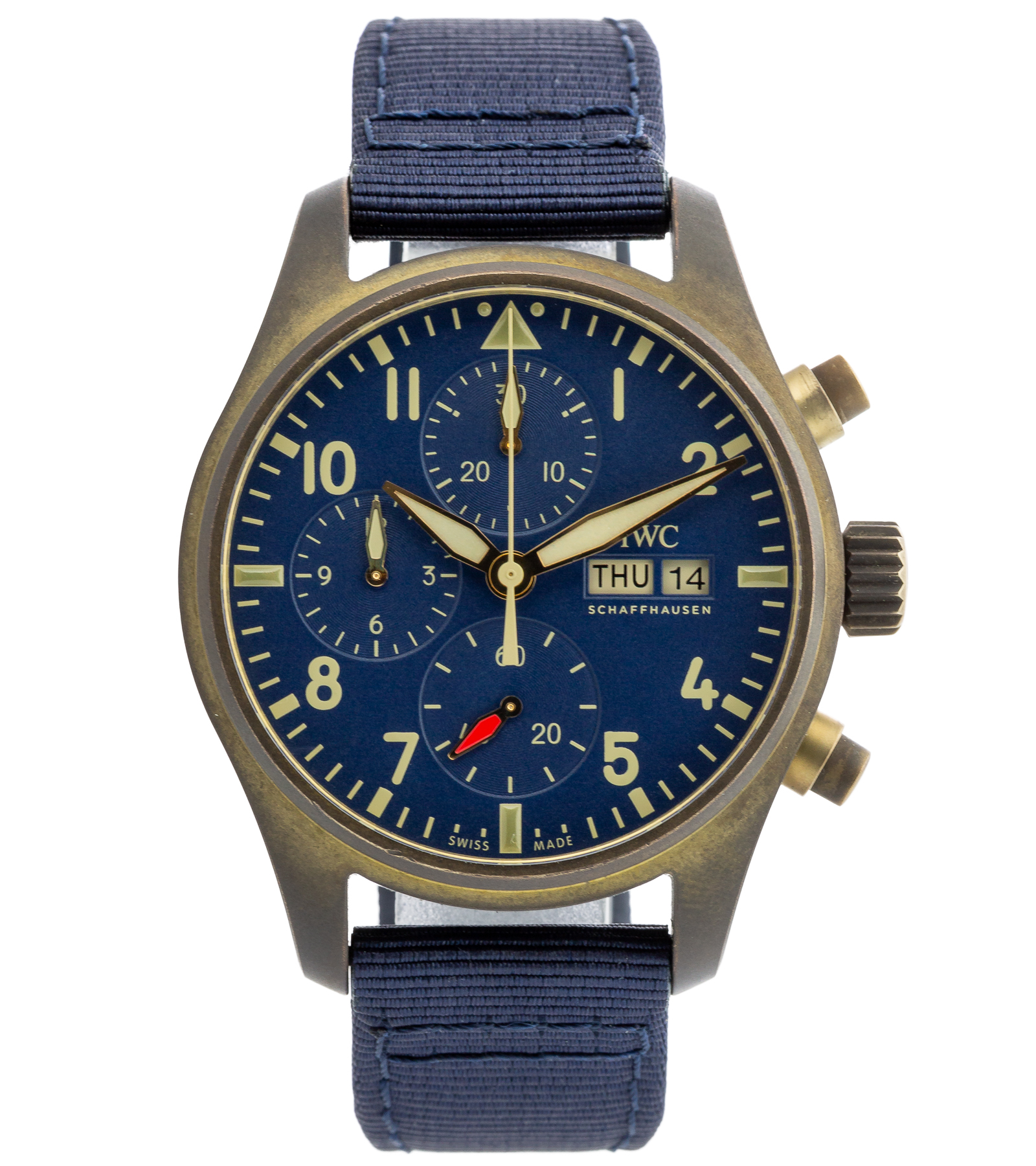 Pilot Chronograph Blue Dial Bronze IW388109 12/2024 41 mm