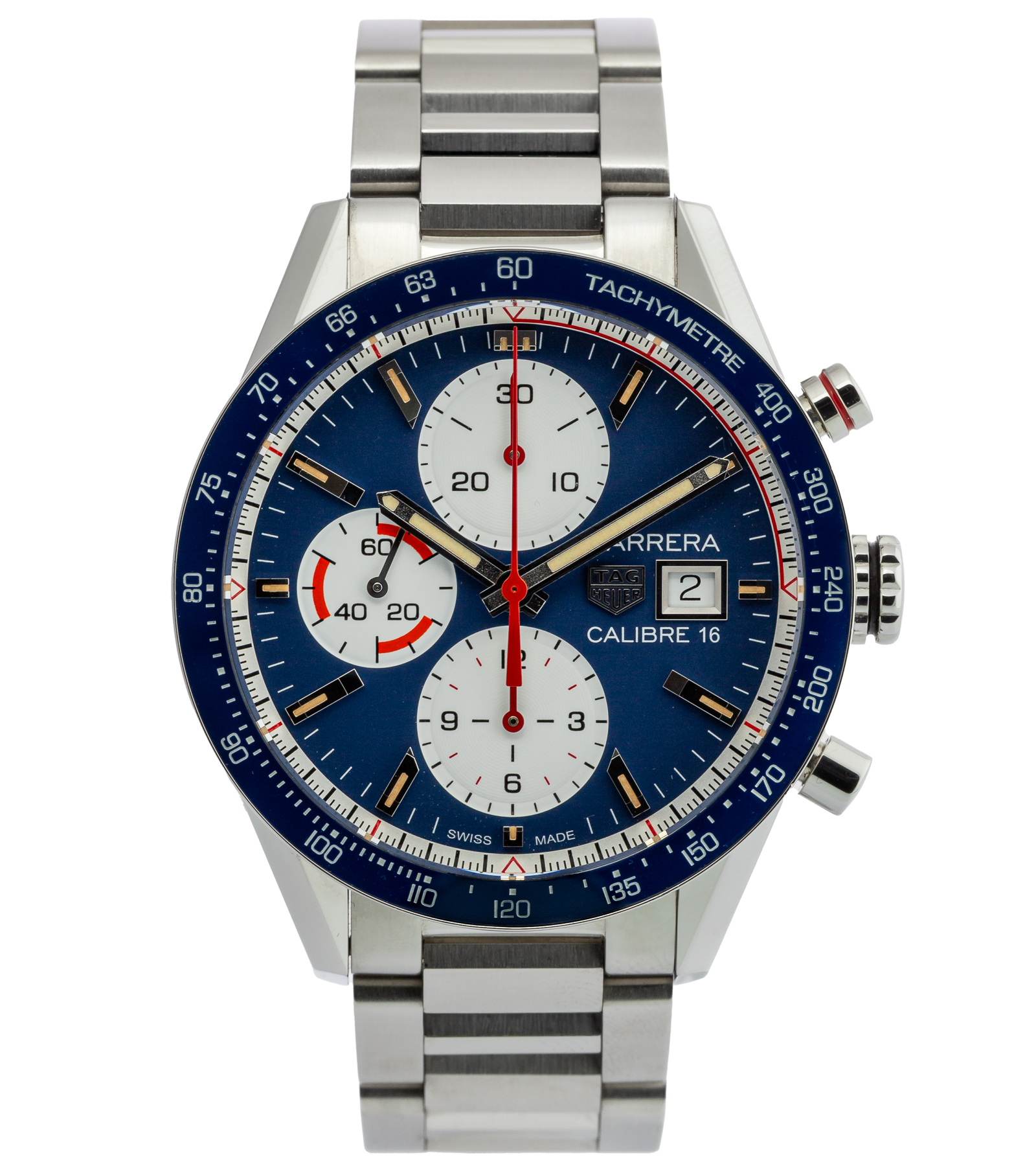 Carrera Calibre 16 Chronograph Blue Dial CV201AR 03/2022 41 mm