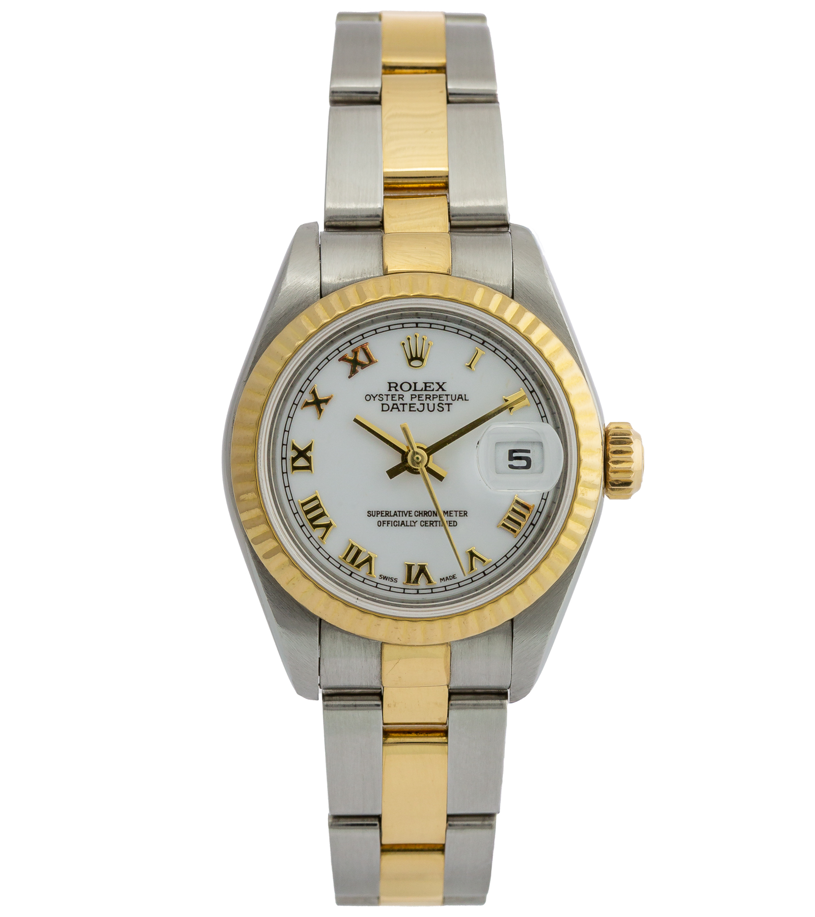 Rolex Lady Datejust 79173 Oyster Steel and Gold Roman Dial 2002 26 mm