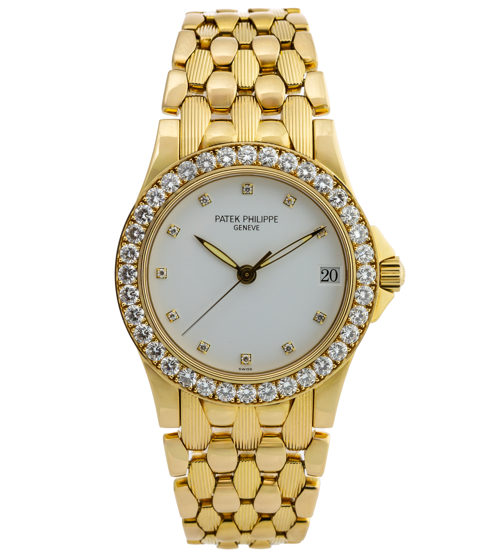 Neptune 5081/10J Yellow Gold White Diamond Dial Diamond Bezel 07/1998 36 mm