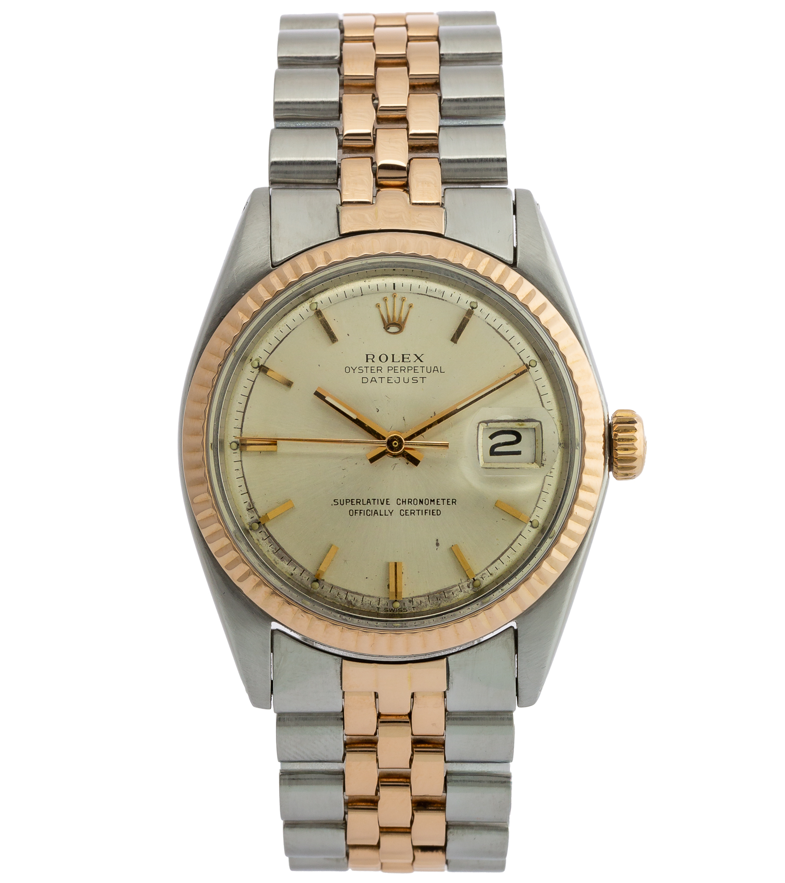 Datejust 16017 Champagne Dial Steel & Yellow Gold Jubilee circa 1964 36 mm