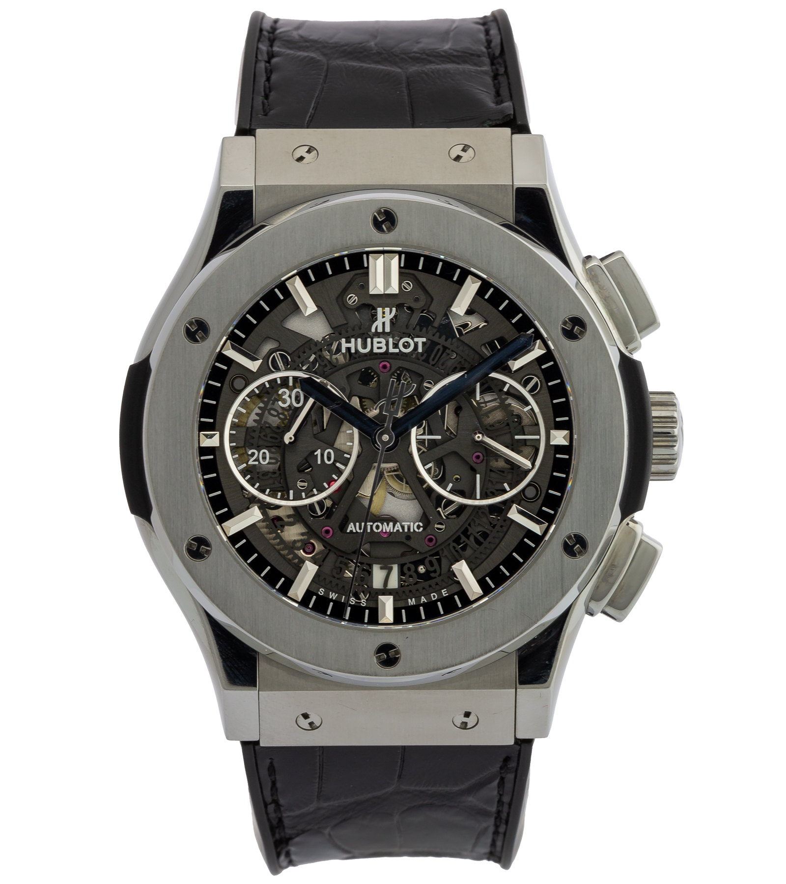 Classic Fusion Aerofusion Skeleton Titanium 525.NX.0170.LR Black Dial Automatic 10/2017 45 mm