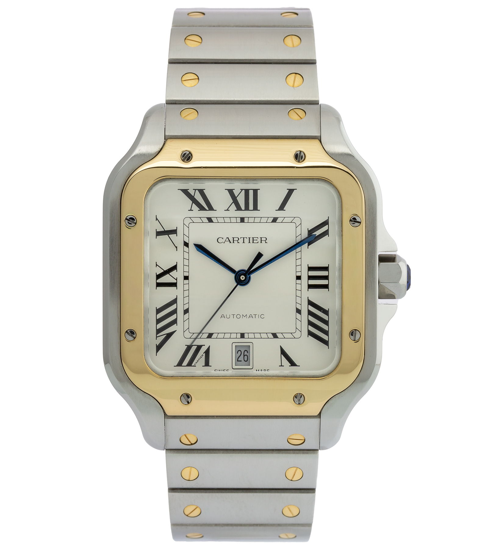 Santos de Cartier W2SA0009 4072 Steel & Yellow Gold Automatic August 28, 2023 39.8 mm