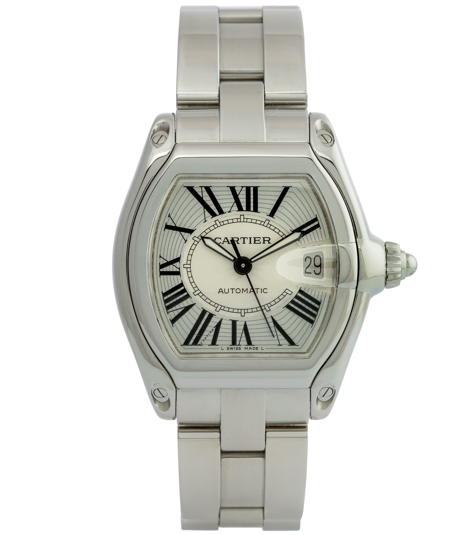 Roadster Large Automatic 2510 W62025V3 Silver Roman Dial Steel 01/2005 37 × 44 mm