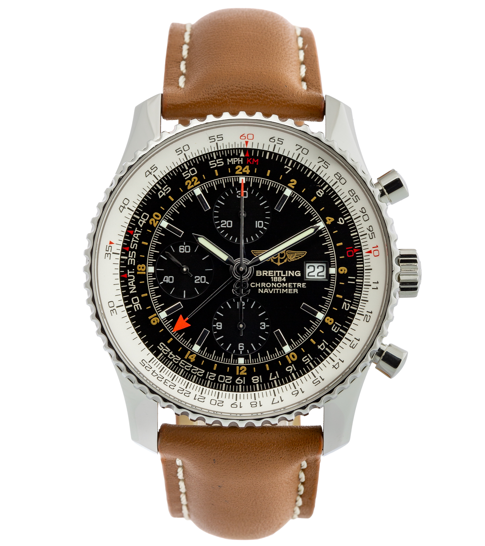 Navitimer World GMT Chronograph A24322 Black Dial Automatic 01/2015 46 mm
