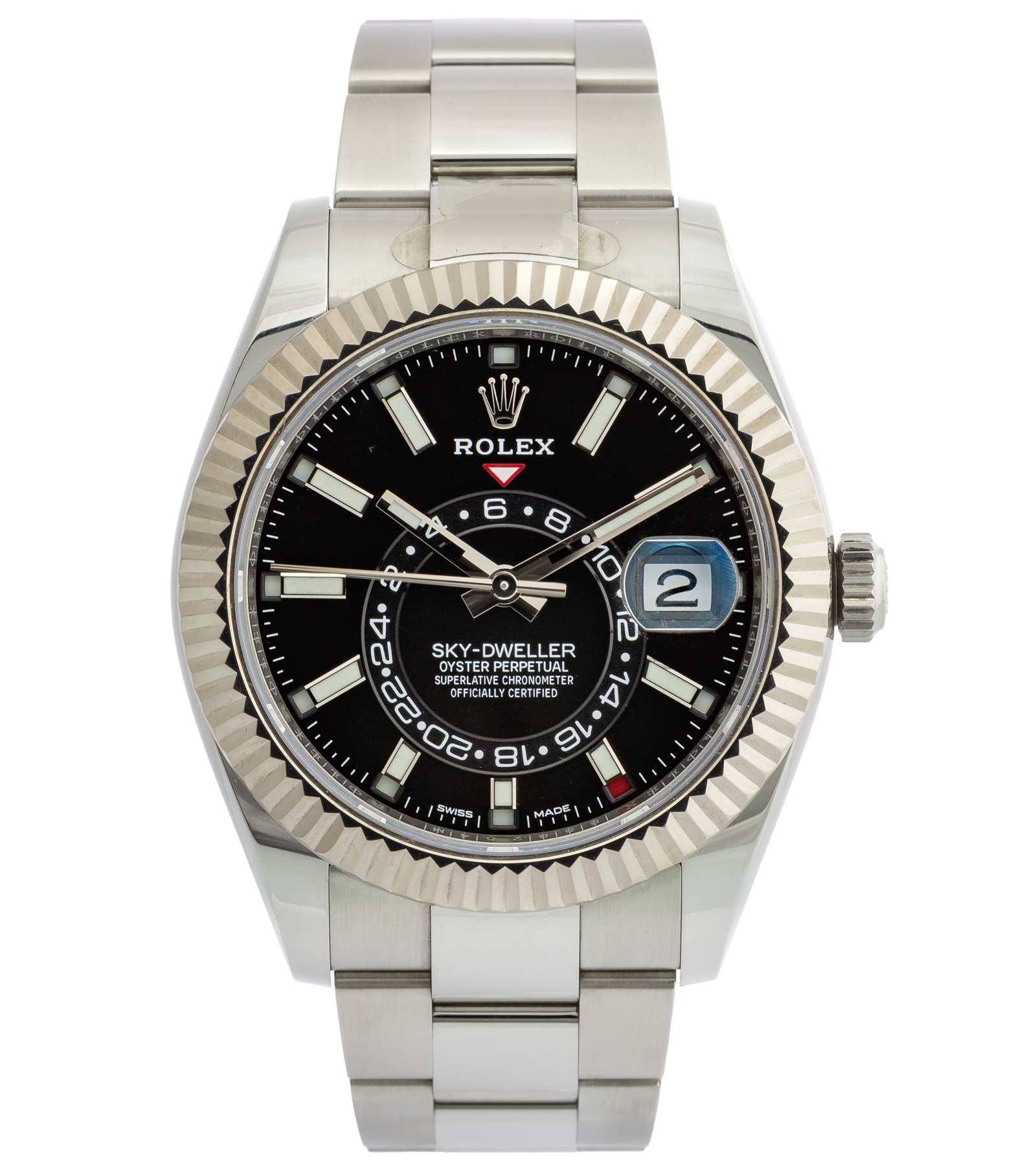 Sky-Dweller 326934 Black Dial White Rolesor Automatic 04/2020 42 mm