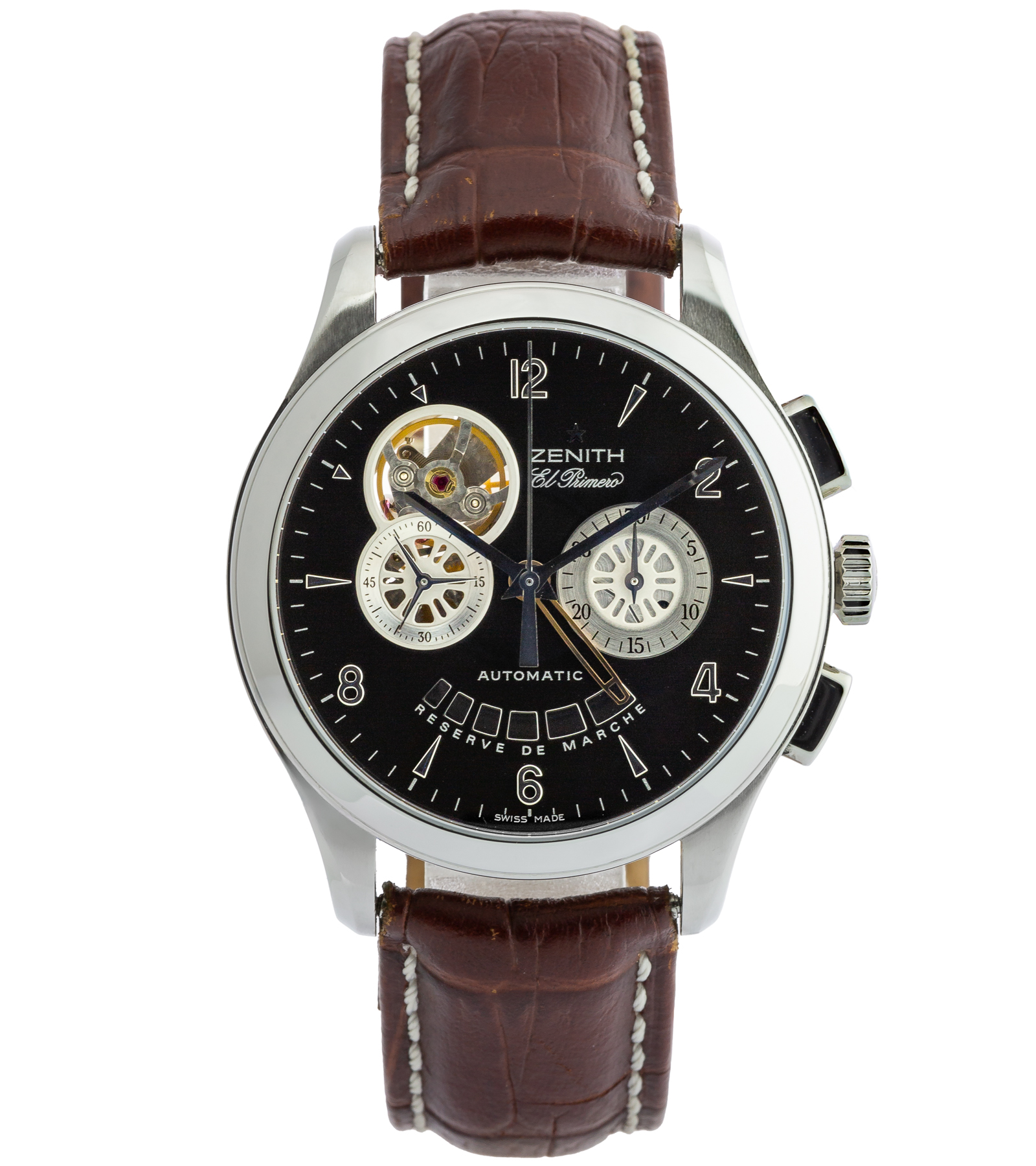 Class El Primero T Open Power Reserve 03.0510.4021 Black Dial Automatic 2007 40 mm