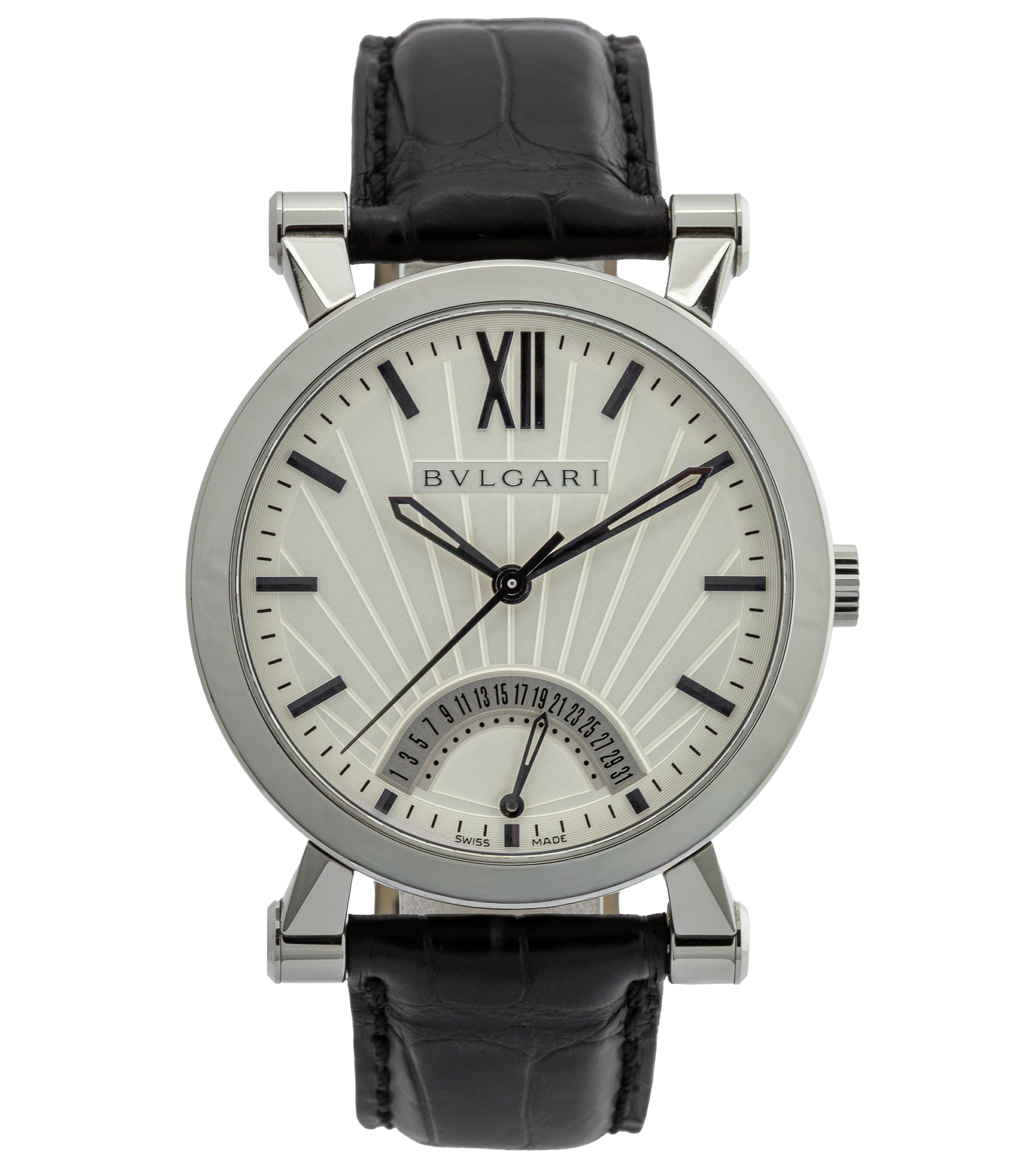 Sotirio Retrograde Date SB42WSLDR 101707 Silver Dial Automatic 2009 42 mm