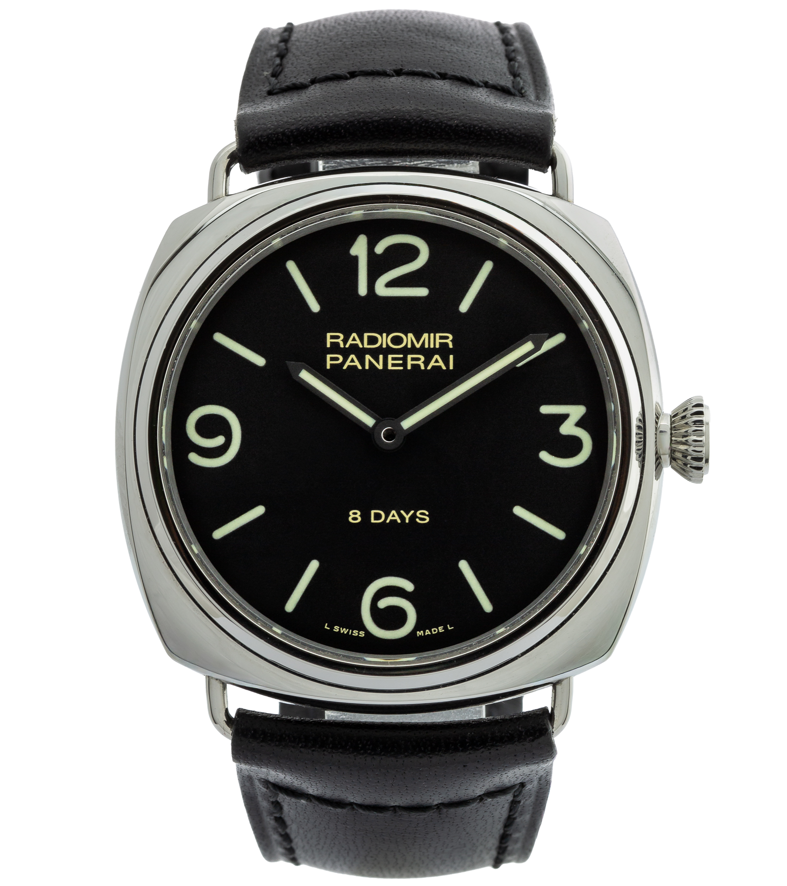 Radiomir 8 Days Acciaio PAM00610 Black Dial Manual 2018 45 mm