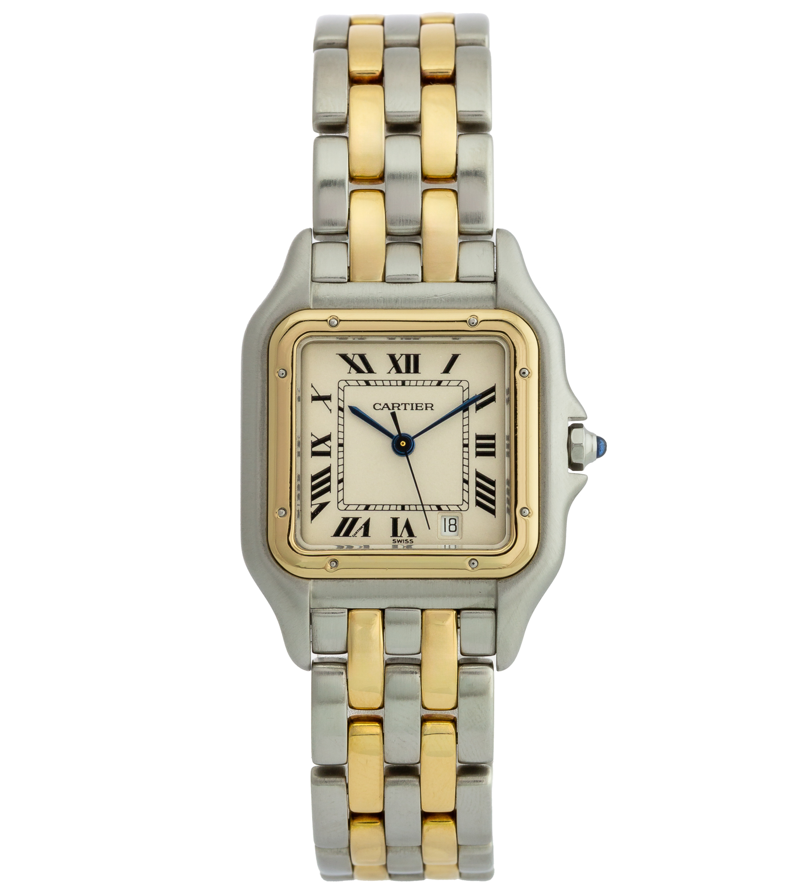 Panthère Medium 83949 Steel and Gold Cream Dial Quartz circa 1990 27 mm