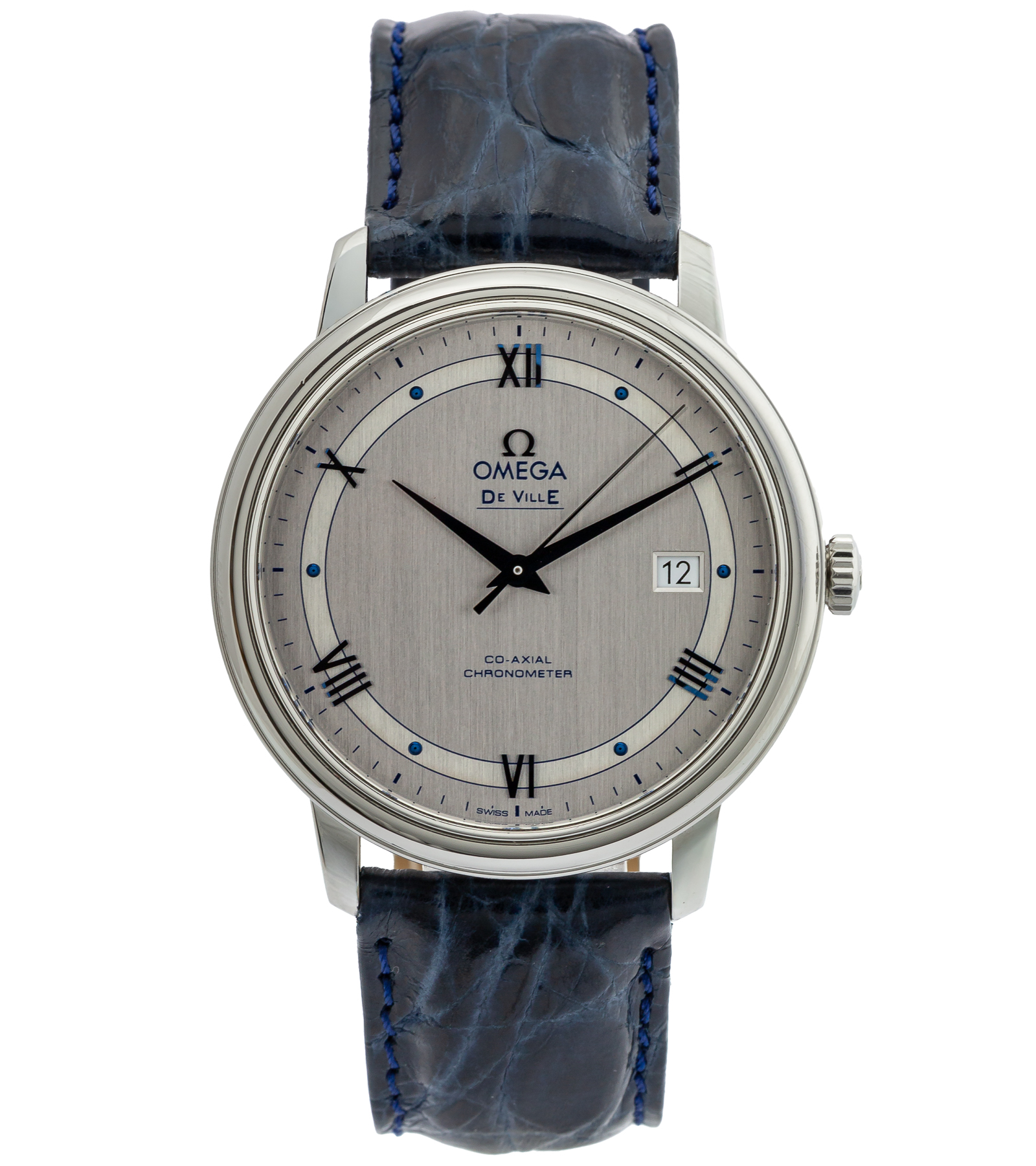 De Ville Prestige Co-Axial Chronometer 424.13.40.20.02.003 Silver Dial Automatic 02/2020 39,5 mm