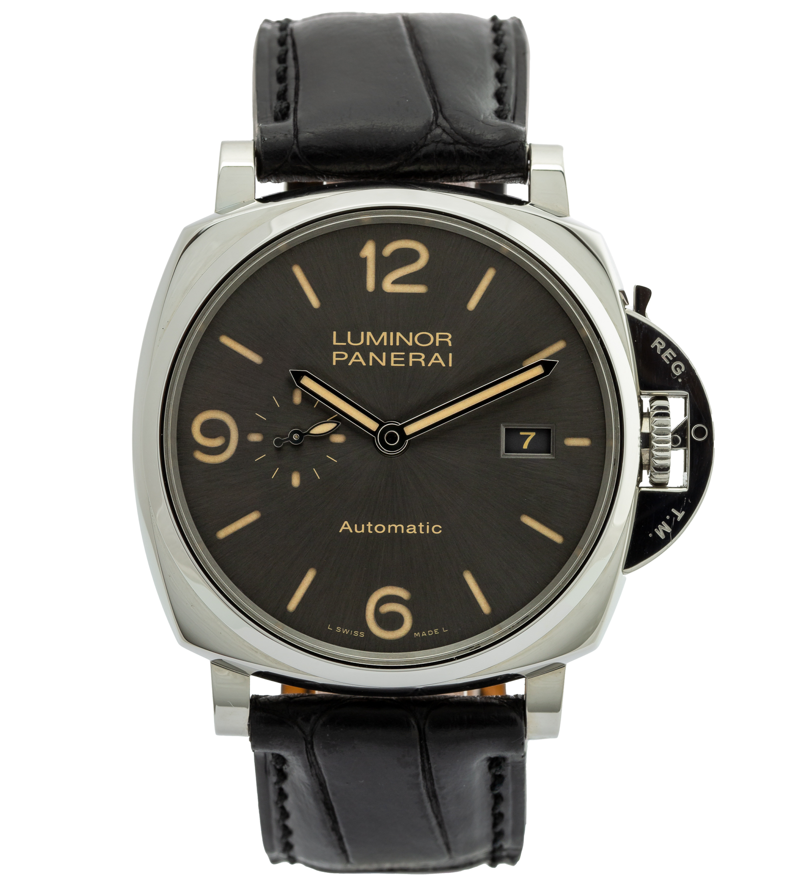 PANERAI Luminor Due Automatic Grey Dial Black Strap
