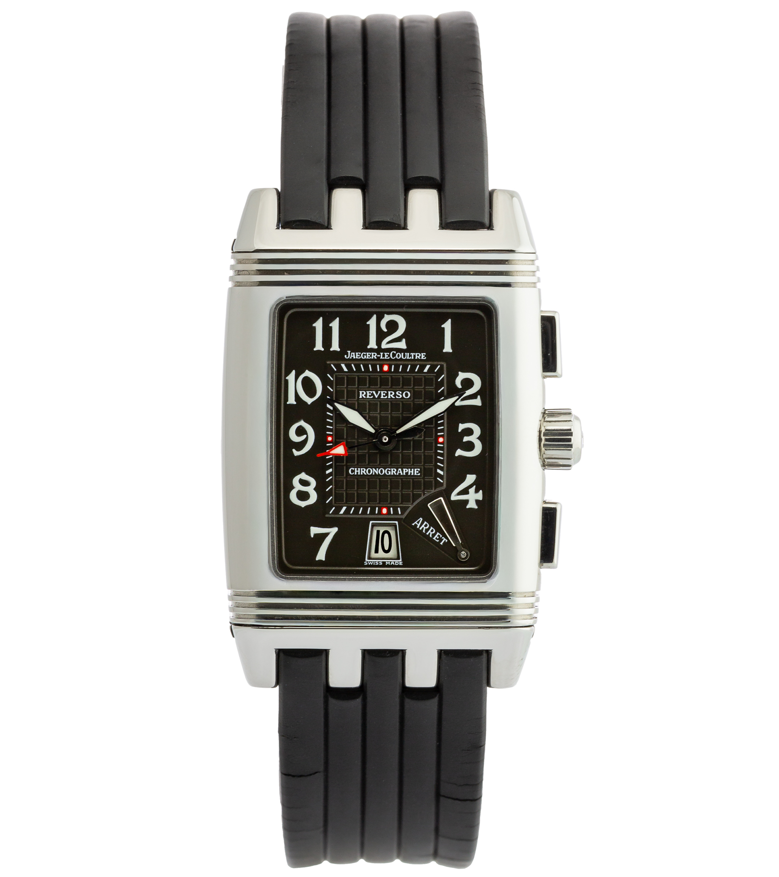 Reverso Gran’Sport Chronograph Retrograde 295.8.59 Black Dial Hand-Wound 2001 28 × 43 mm